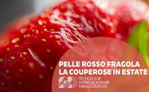 couperose in estate pelle rosso fragola